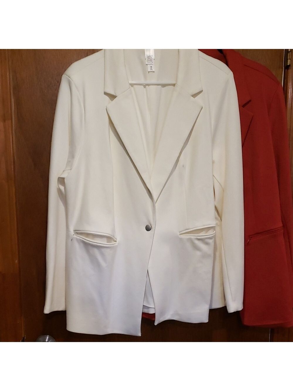 Wynne Layers Cream Women's Soft Stretch Blazer NWOT Size 1x